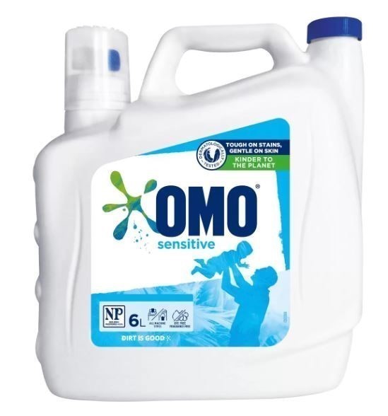 OMO Sensitive Laundry Liquid Detergent Front & Top Loader, 6L.