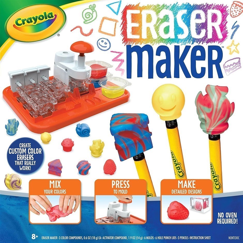 CRAYOLA Eraser Maker, DIY Craft Kit, Multicolour. Perfect For Gift, School