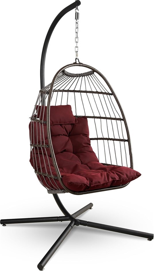 SERENE LIFE Hanging Egg Chair with Stand, Indoor/Outdoor Swing Chair for Li