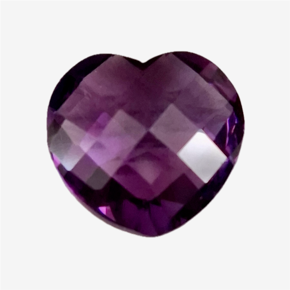 12mm Heart C/Faceted