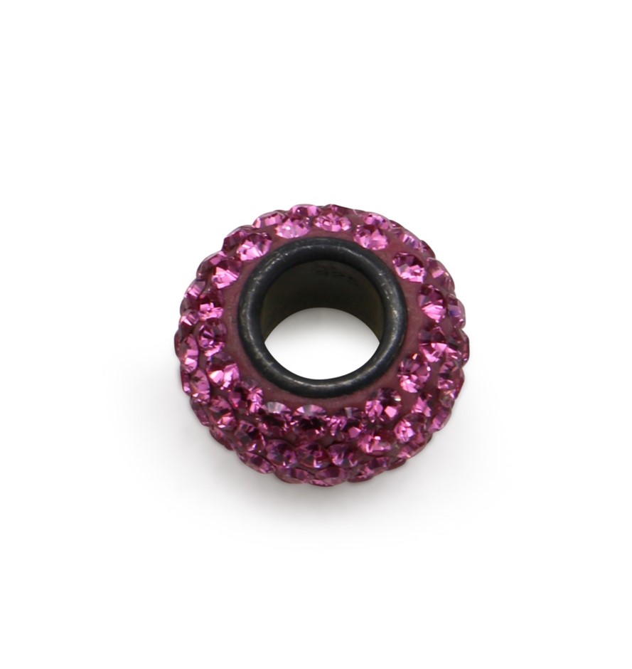 Pink Spinner Pendant Featuring 80+ Crystals - FITS PANDORA BRACELET