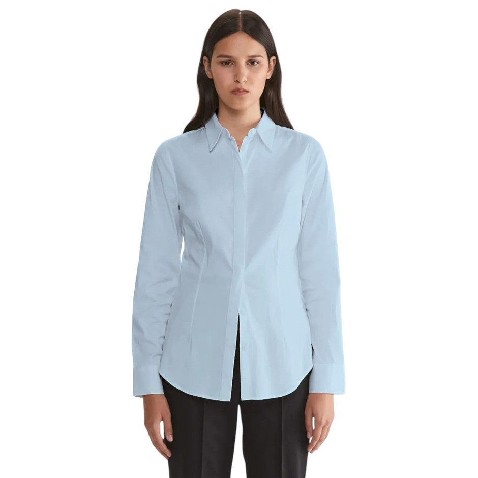 2 x SABA Women's Fitted Shirt, Size 10, 80% Cotton, Light Blue, AG23900. B