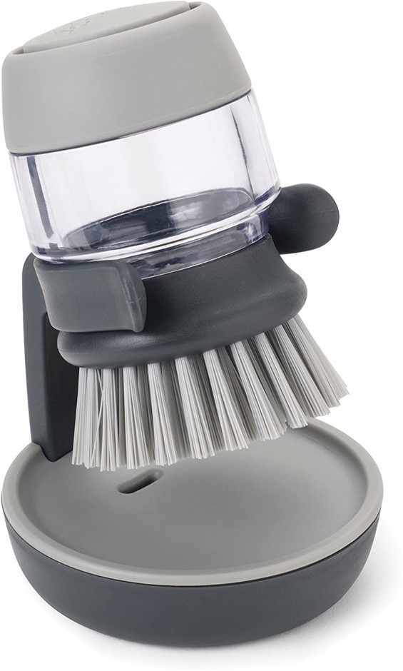 JOSEPH JOSEPH Palm Scrub Palm Dish Brush, Grey.