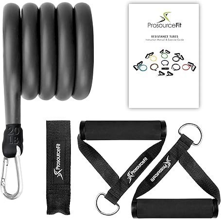 PROSOURCE FIT Resistance Bands Set Exercise Guide Full-Body Exercises and H