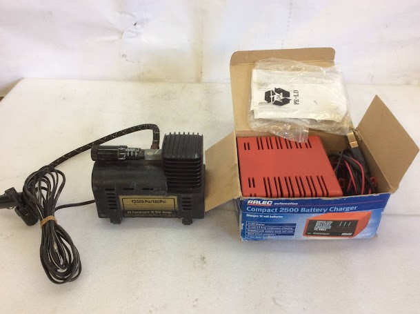 Dyna 1250kPa/180PSI Air Compressor&Arlec Compact Battery Charger ...
