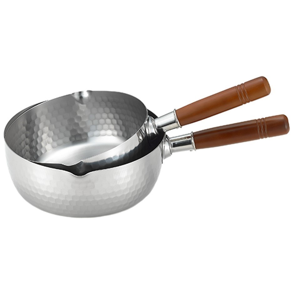 YOSHIKAWA 2pk Stainless Steel Saucepans, 20cm & 22cm. NB: Minor use.