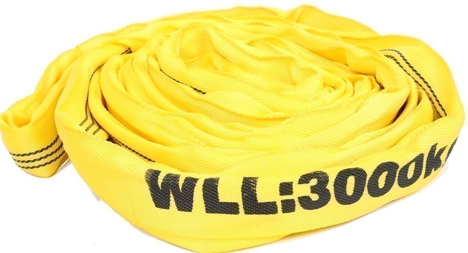 Round Lifting Sling, WLL 3,000kg x 4M (With Test Cert).  Buyers Note - Disc
