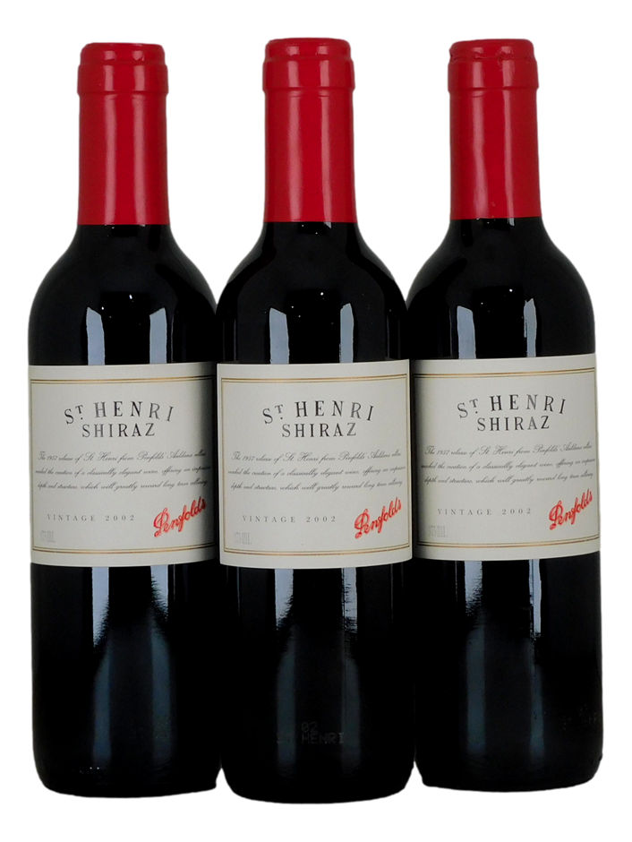 Penfolds `St Henri` Shiraz 2002 (3 x 375mL half bottle), SA.