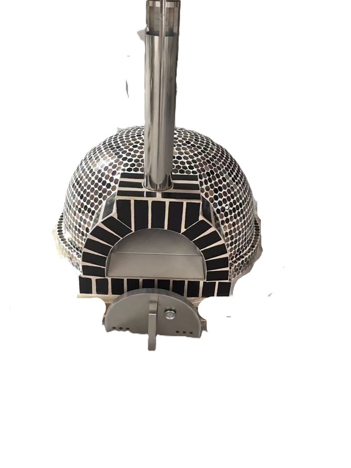 Premium Wood Fired Pizza Oven - Mixed Hexagon & Black Brick