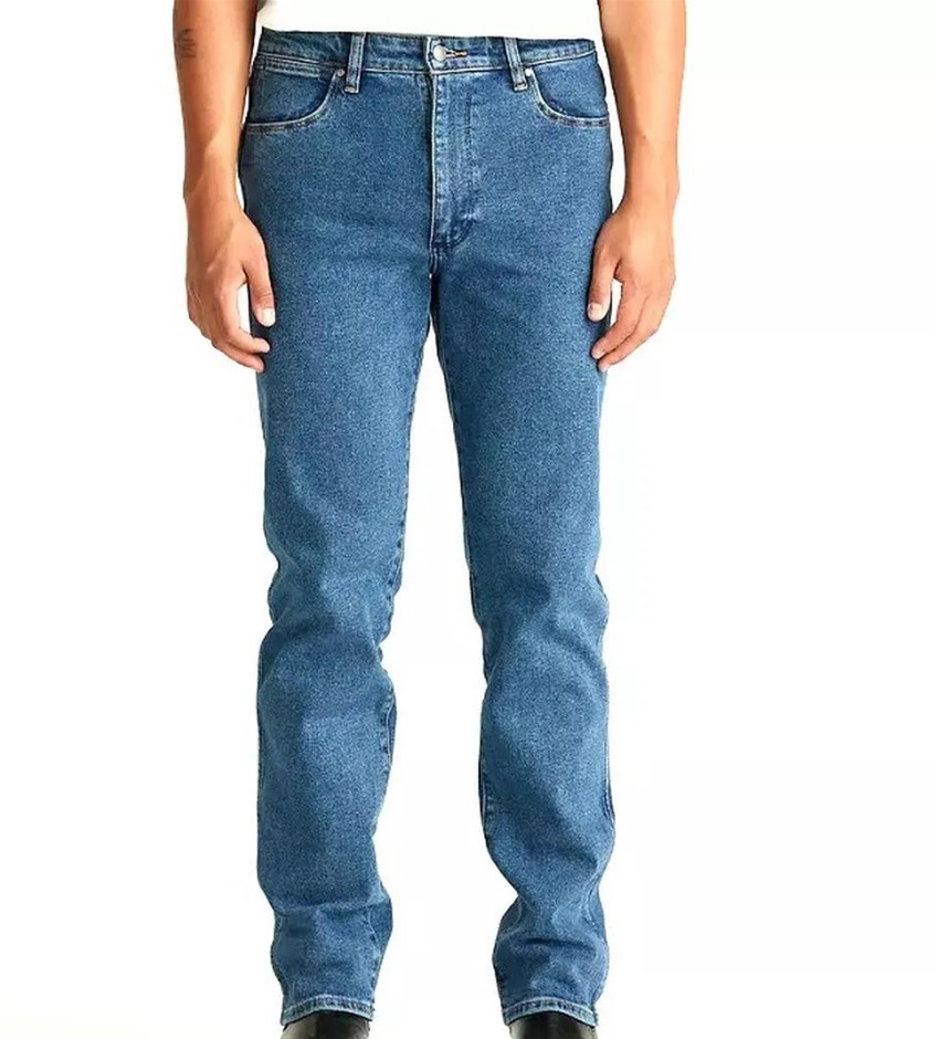 WRANGLER Men's Classic Straight Jeans, Size 36x32 (36R), 99% Cotton, Vintag