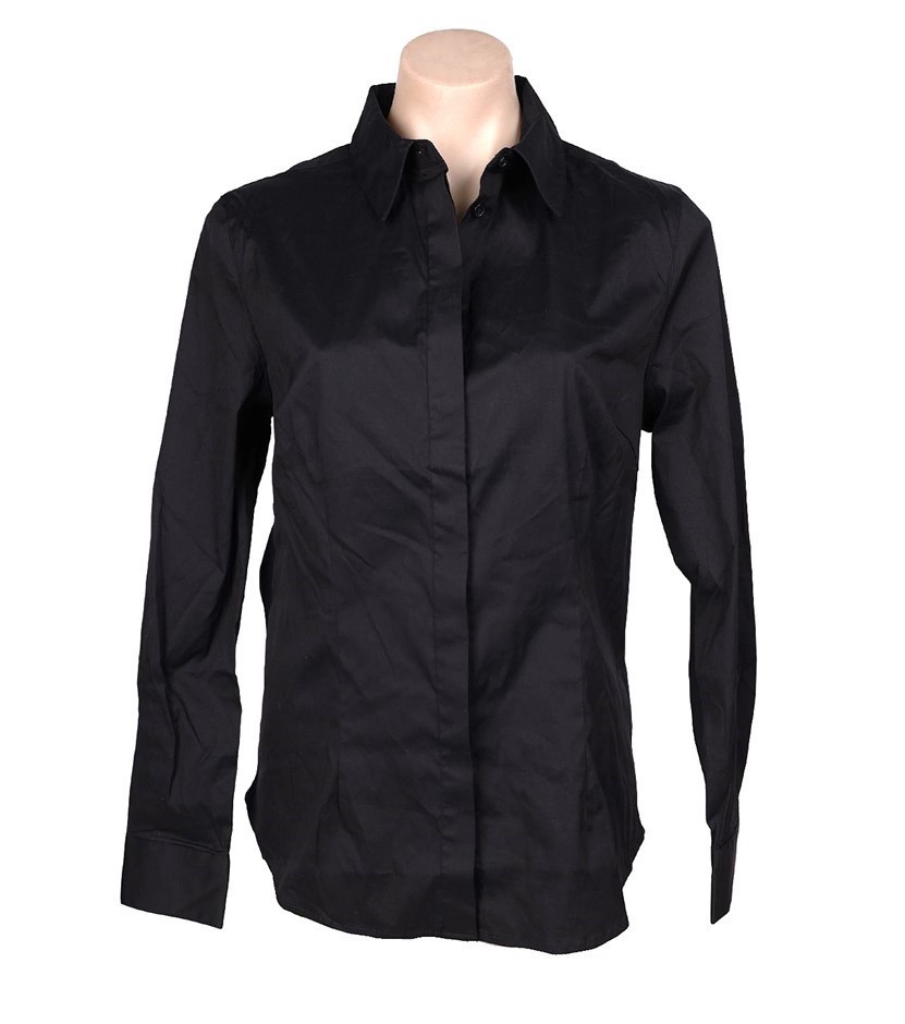 2 x SABA Women's Fitted Shirt, Size 14, 80% Cotton, Black, AG23900. Buyers
