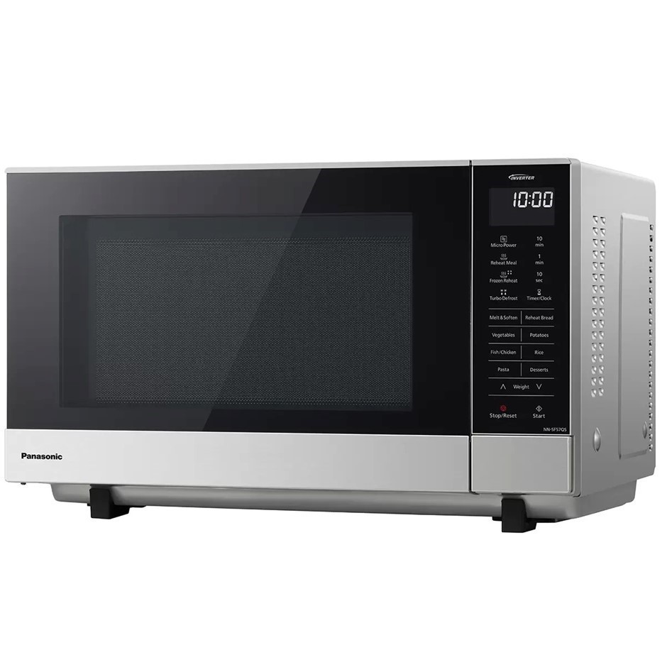 PANASONIC 27L Flatbed Microwave Oven 1000W, Stainless Steel, Model NNSF57QS