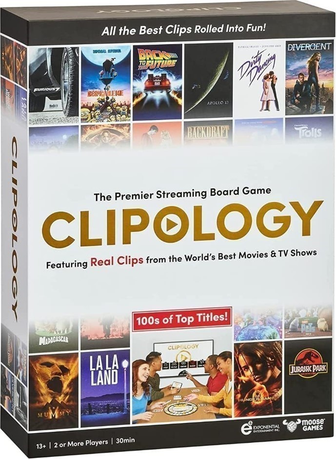 MOOSE GAMES Clipology, The Premier Streaming Board Game Featuring Real Clip