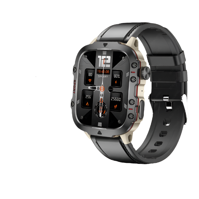 Rugged Military GPS Smart Watch - AMOLED 1.96 HD Display