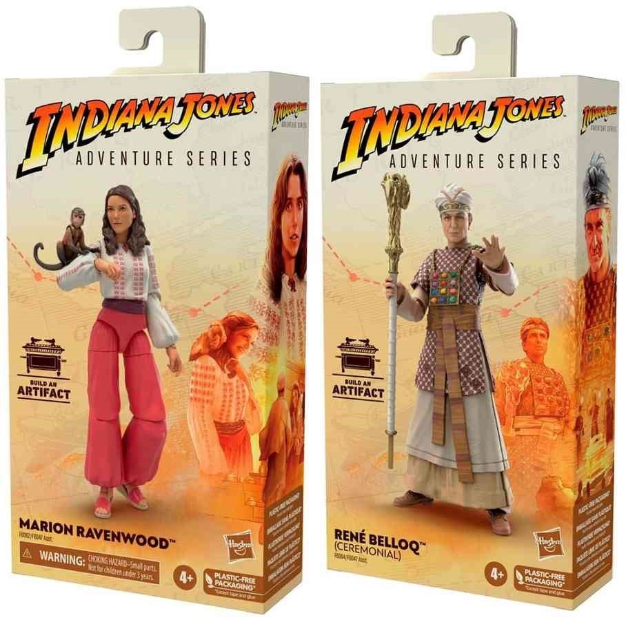2 x INDIANA JONES: René Belloq (Ceremonial), Marion Ravenwood Toy Figures 6
