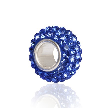 Spinner Pendant Featuring 80+ Crystals - Blue - FITS PANDORA BRACELET