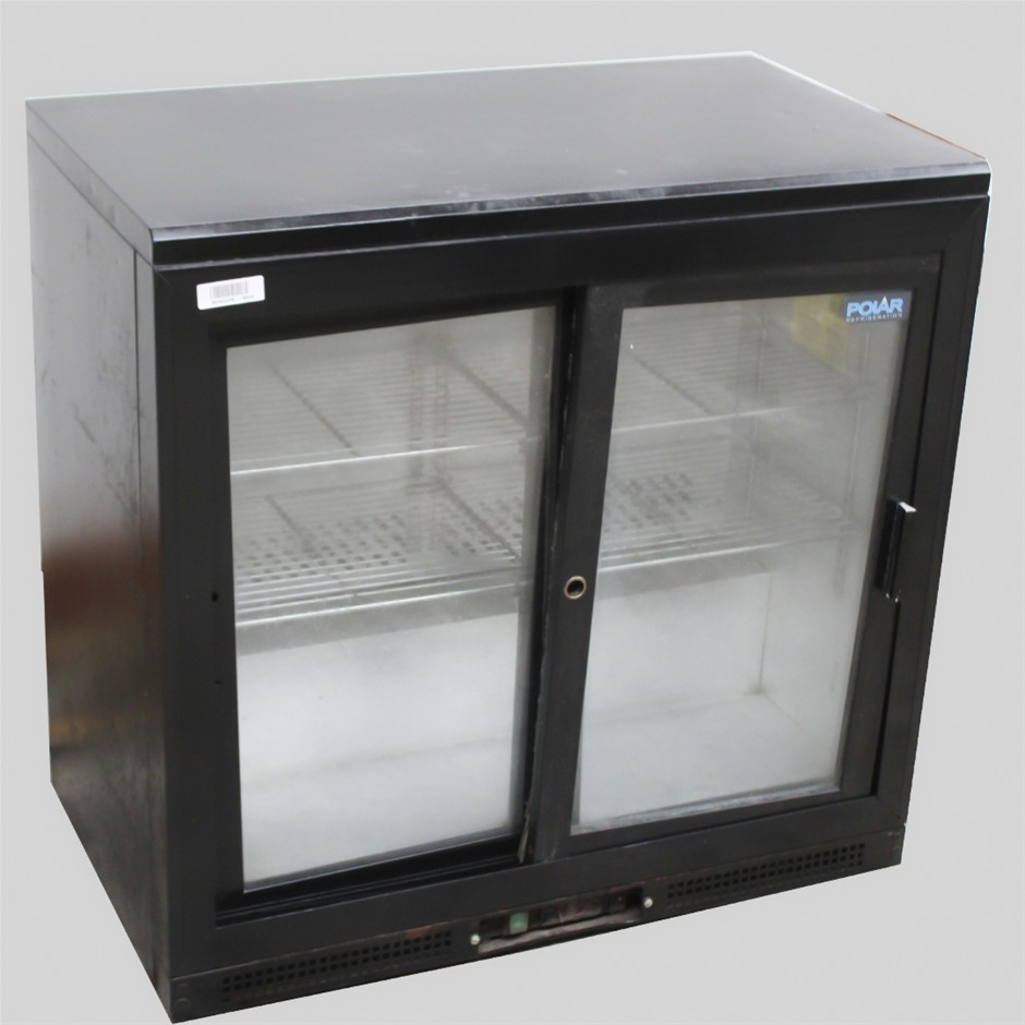 Polar Back Bar Fridge 2 Sliding Door