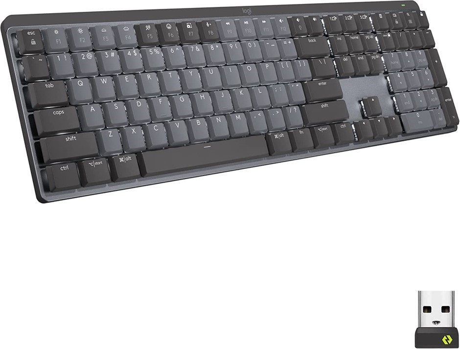 LOGITECH MX Mechanical Wireless - Tactile Quiet Keyboard. NB: Minor Use, Mi