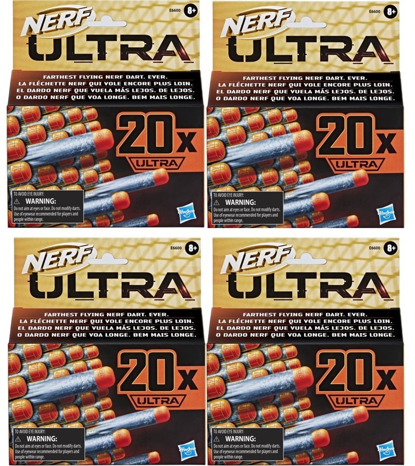4 x NERF Ultra 20 Dart Refill Pack - Compatible With All Ultra Blasters