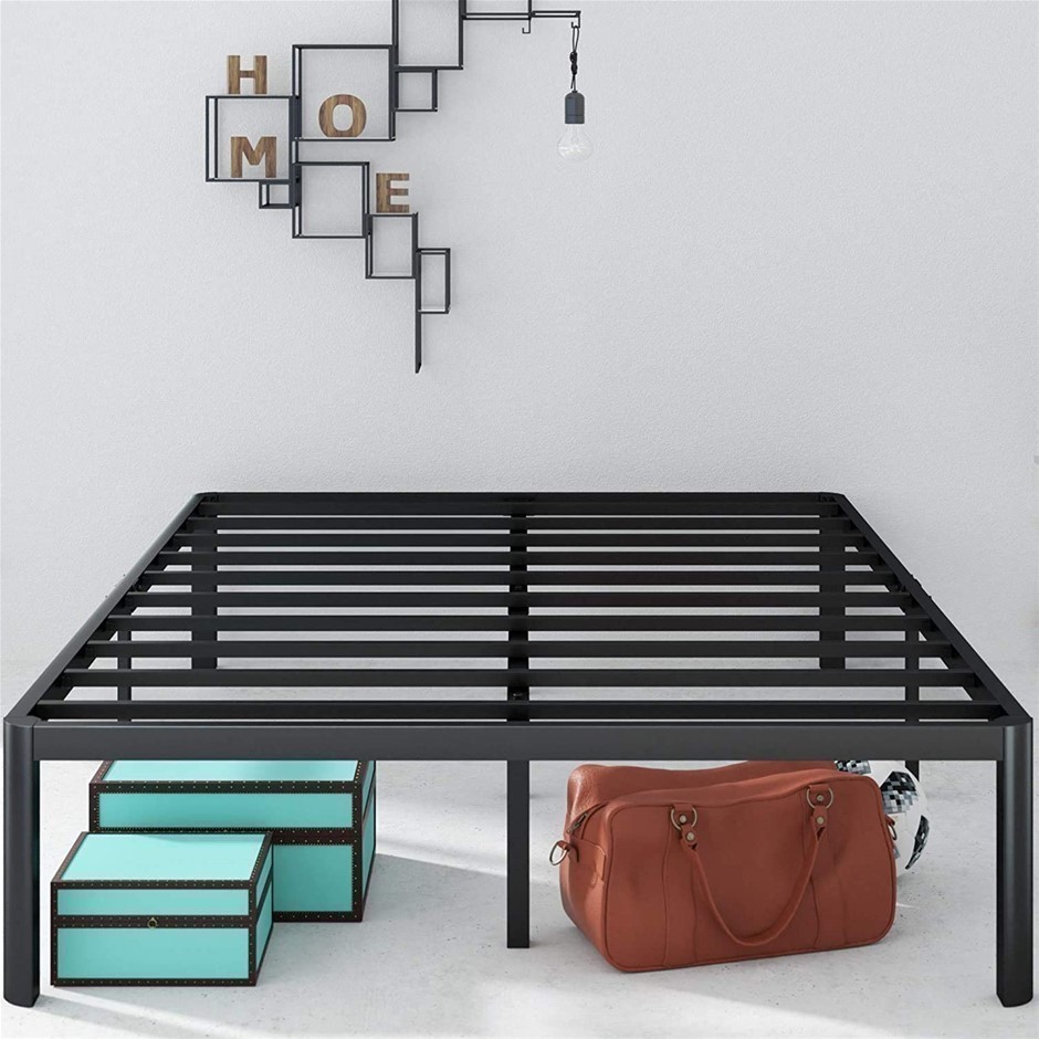 ZINUS Van Queen Bed Frame 40cm Metal Bed Base, Steel Slat Mattress Support,