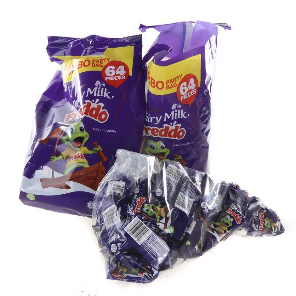 2 x Pack of 64pc CADBURY Freddo Frog Chocolate Bars, 12g Each Piece. NB: Da
