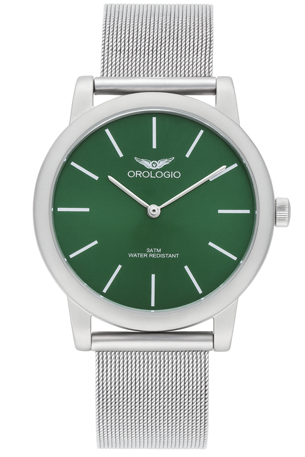 Orologio Emporio Men’s Watch Mesh Green Dial