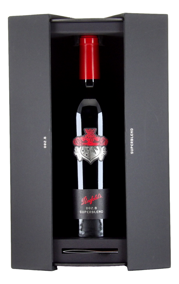 Penfolds 802 b Cab Sav Shiraz 2018 (1x 750mL), Blend.