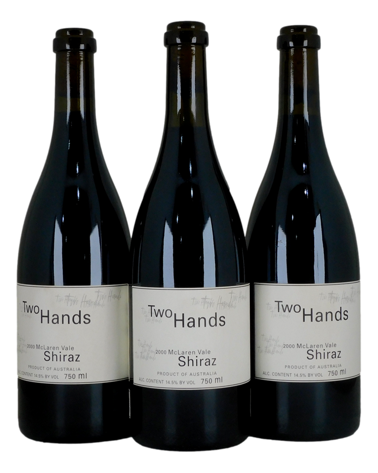 Two Hands Shiraz 2000 (3x 750mL), Mclaren Vale