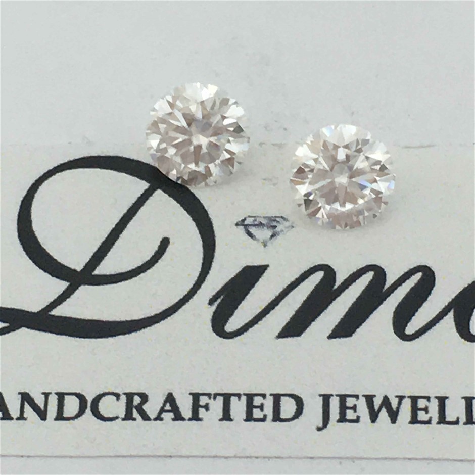 Two Stones Moissanite Round 1.48ct