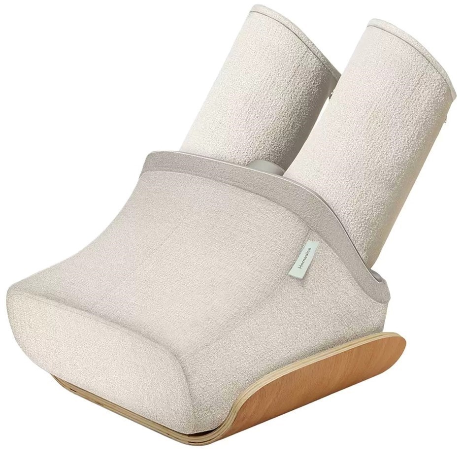 HOMEDICS Luxe Compression Foot And Calf Massager, Model FMS-502HGY.