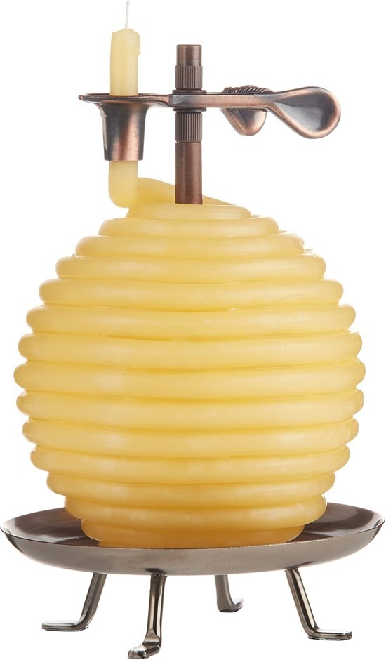 CANDLE by the Hour 60-Hour Round Candle, Eco-Friendly Natural Beeswax with