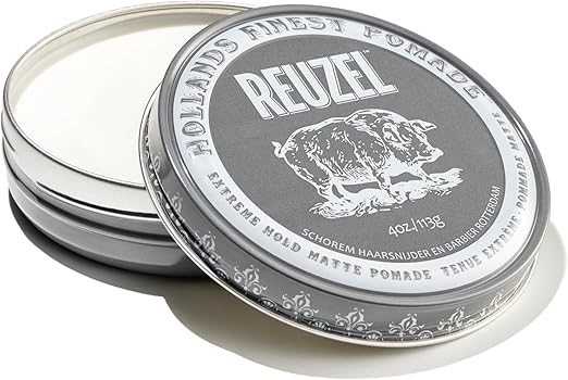 2 x REUZEL Extreme Hold Matte Pomade, 113g, Natural. NB: Slightly dented.
