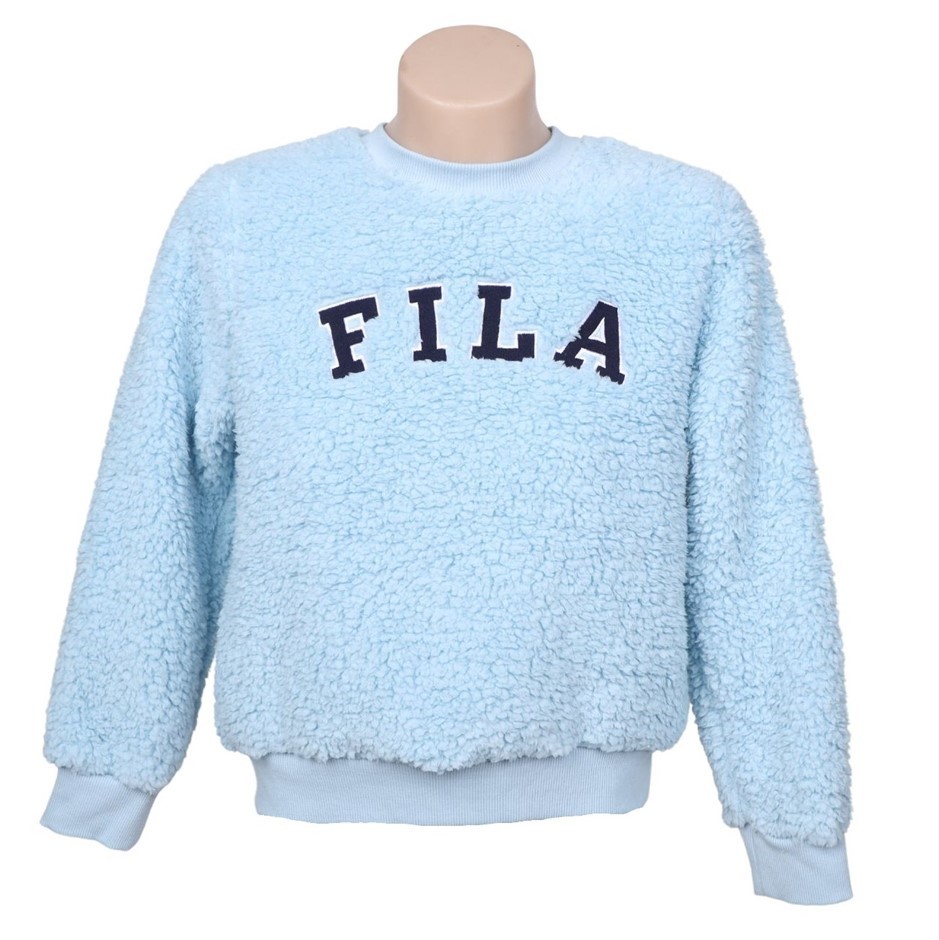 FILA Kids' Remy Teddy Crew, Size 12, Angel Falls (490), 163584.