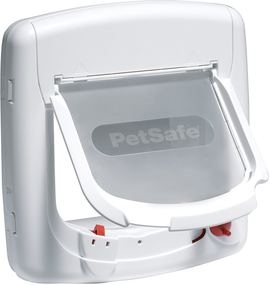 PETSAFE Staywell, Deluxe Magnetic Cat Flap, White, Selective Entry, 4 Way L