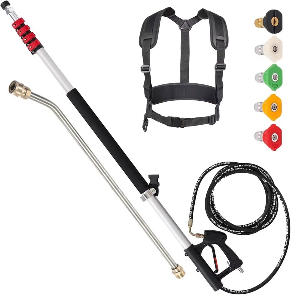 ALSTON 6m Telescoping Pressure Washer Wand Max 4000PSI Length ...