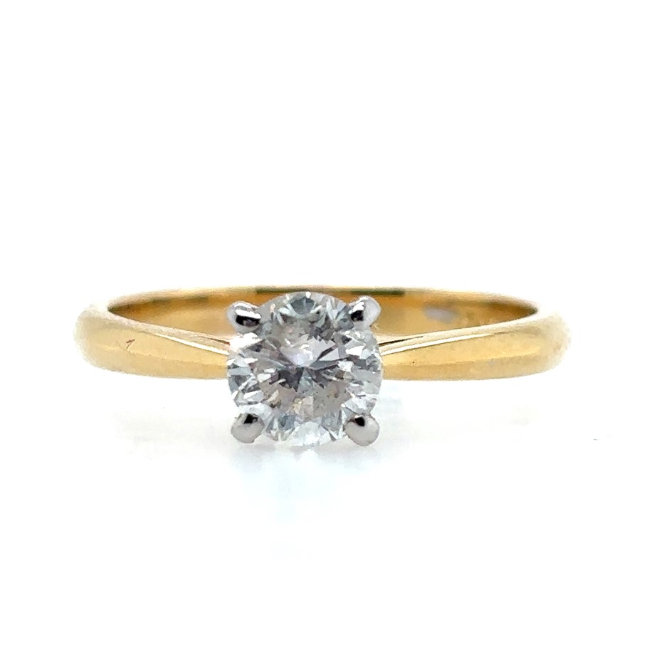 1.05ct Round Dia. H/P1 Ring 18K 2 Tone Gold