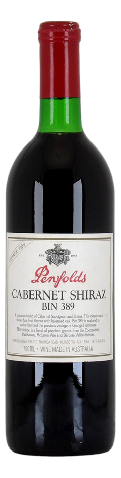 PENFOLDS Bin 389 Cabernet Shiraz 1990 (1x 750mL), South Australia. 5* Prov