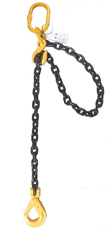 Lifting Chain Sling, Single Leg, WLL 5300kg, 13mm Chain x 2M c/w Clevis Sel
