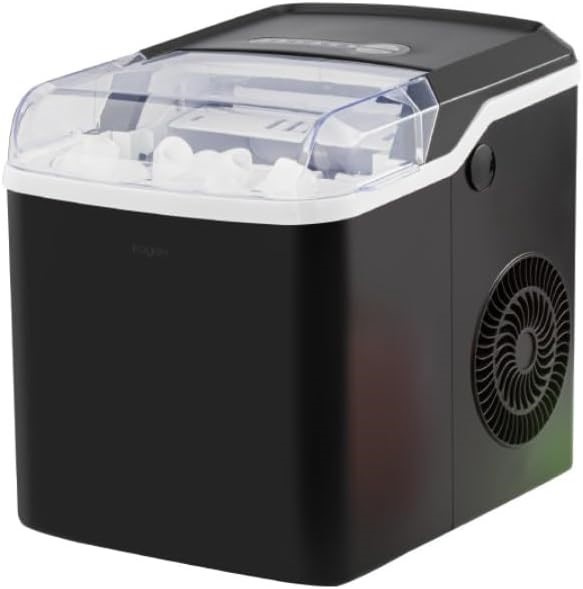KOGAN Ice Cube Maker, 12kg, Black - KA12KBICEMKA.
