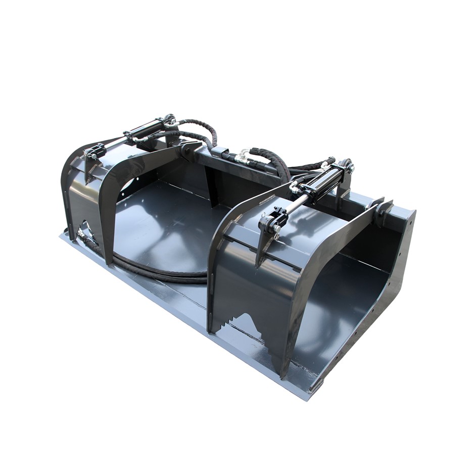 Unused 2025 Skid Steer Grapple Bucket Attachment