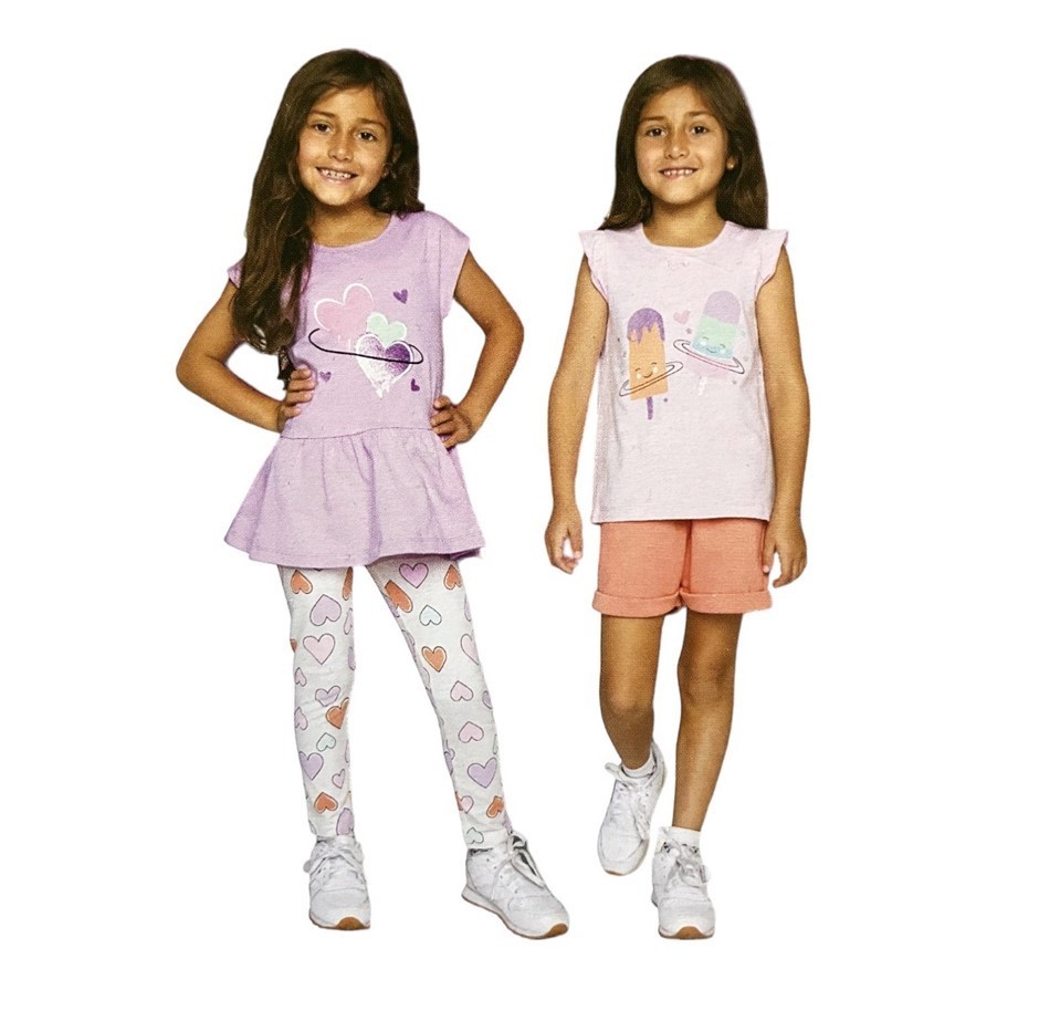 4pc PEKKLE Kids' Set, Size 4, Ice Cream.