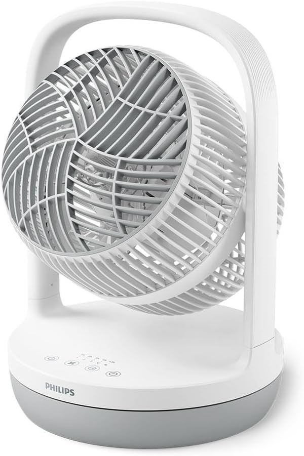 PHILIPS Table Fan Series 2000, Powerful & Ultra-Quiet, White (CX2050/00).