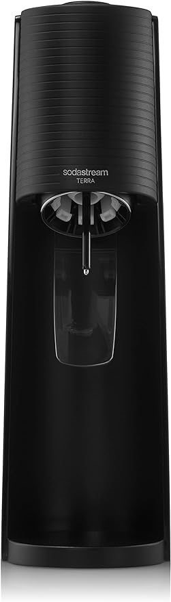 SODASTREAM Terra Sparkling Water Maker Mega Pack, Black. NB: Has been used,