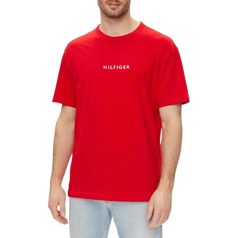 TOMMY HILFIGER Small Hilfiger SS Tee, Size XL, 100% Cotton, Red (XLG), 4384