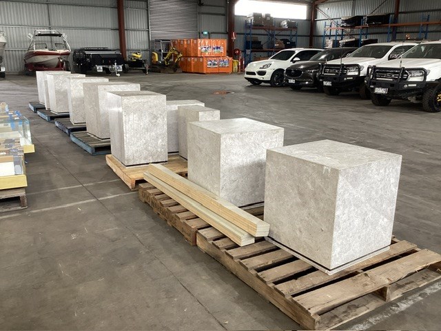 <p>Marble Look Display Cubes, Various Sizes, Qty x 10</p>