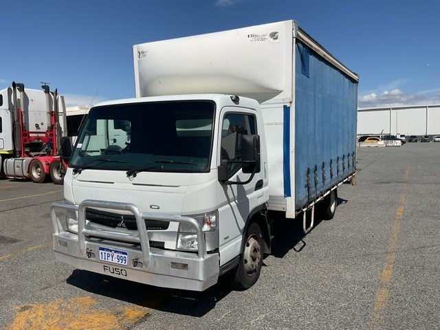 No Reserve 2013 Mitsubishi 4 x 2 Curtainsider Rigid Truck