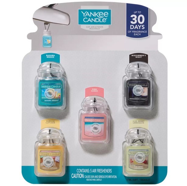 YANKEE Candle Car Jar Ultimate Air Freshener Variety 5 Pack