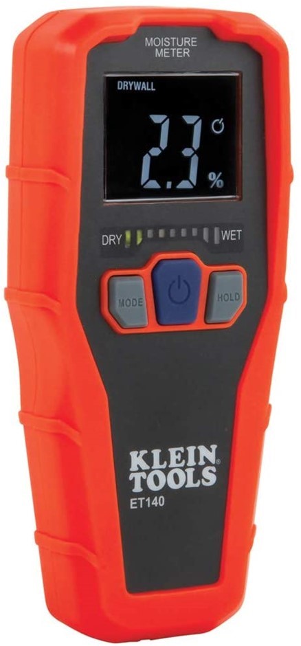 KLEIN TOOLS Pinless Moisture Meter. Model ET140.