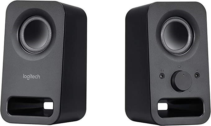 LOGITECH Z150 Multimedia PC Speakers, Midnight Black.