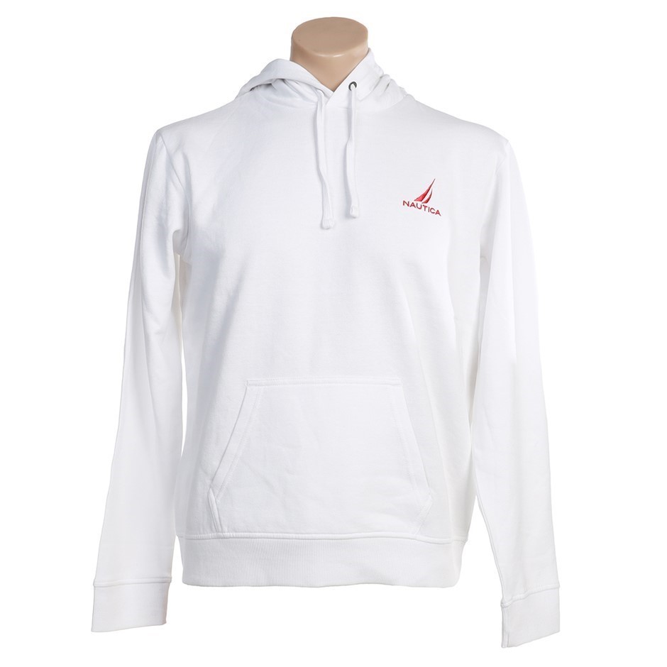 NAUTICA Women's Alex OH Hoody, Size XS (UK), 85% Cotton, White/Red (906), N